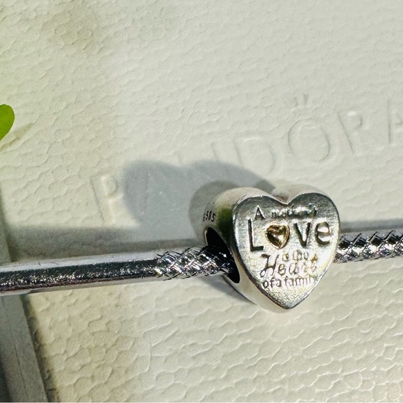 Authentic Retired Pandora ‘Heart of the Family’ Two-Tone Charm - Picture 3 of 11